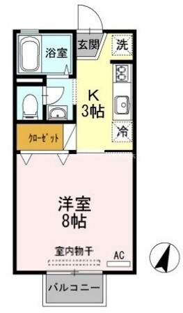 レインボーハイツ　B棟　の物件間取画像